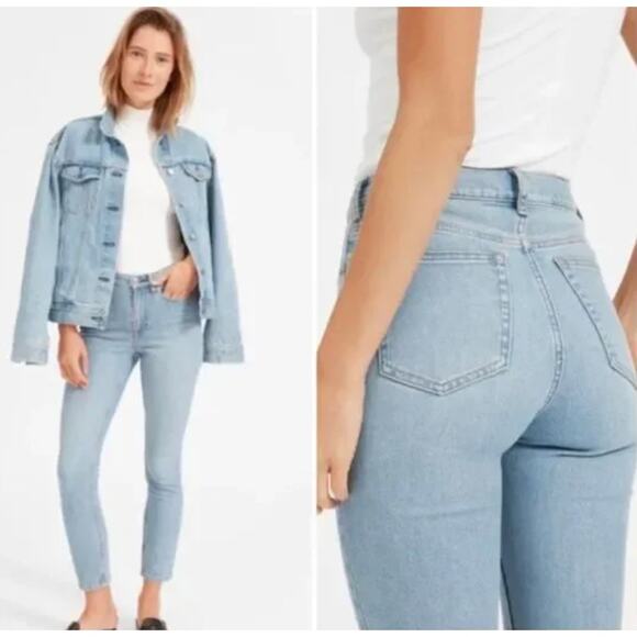 Everlane High Rise Skinny Jean Light Wash Size 27 Regular - Picture 1 of 9